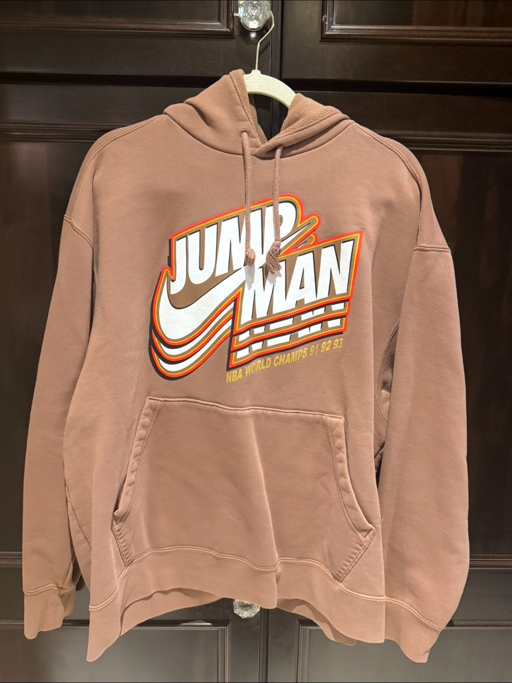Nike Mauve Brown 'Jump Man' Graphic Hoodie